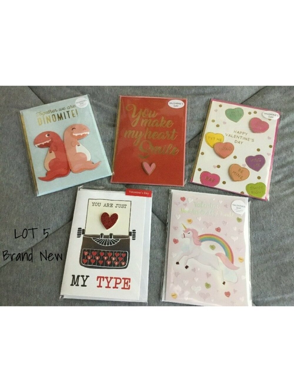 Valentine Day Cards  Molly & Rex Lady Jayne Blue Ink New In Package lot of 5